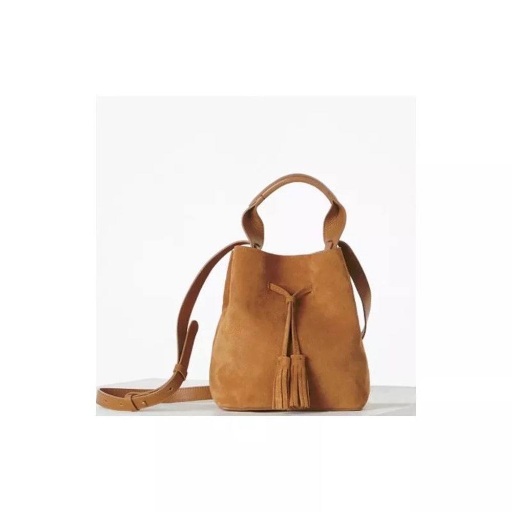 Gerard Darel Saxo Bag Tan Crossbody Bag with Tassel Detail